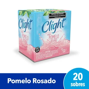 Jugo Clight sabor pomelo rosado Sin azucar, sin tacc 8 g / 0,28 oz (Caja de 20 sobres)