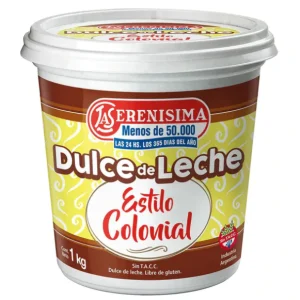 La Serenísima Colonial Dulce de Leche Receta Tradicional Sin TACC, 1 Kg / 2.2 lb